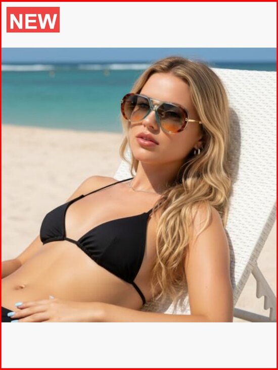 Retro Aviator Sunglasses Metal Frame UV400 Protection Glasses main image 4